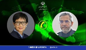 در گفتوگو با وزیر خارجه اندونزی/ باقری: اقدام متقابل بازدارنده علیه رژیم صهیونیستی حق ذاتی و مشروع ایران است