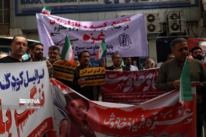 همبستگی بازاریان اهواز با مردم فلسطین در راهپیمایی ضد صهیونیستی