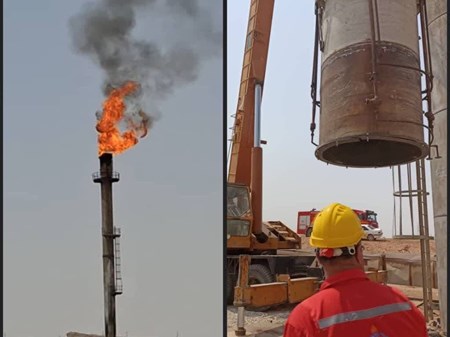 برای نخستین بار صورت گرفت/ بازسازی و نصب تیپ مشعل‌های کارخانه گاز و گازمایع ۹۰۰ پازنان ۲